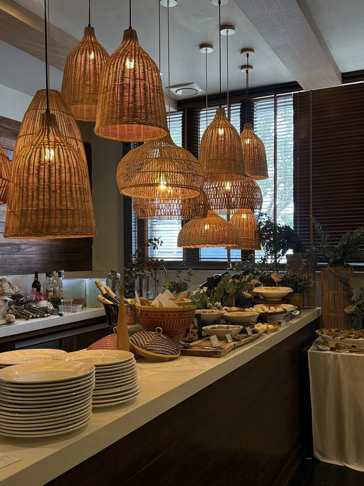 Café & Lounge counter set up with a grazing buffet