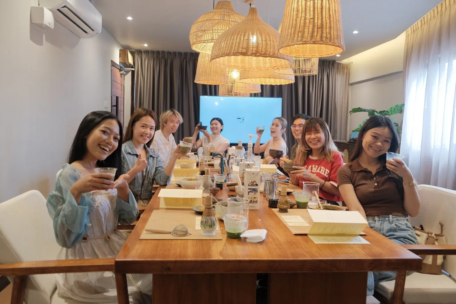 Lata Boardroom set up for a small group matcha session